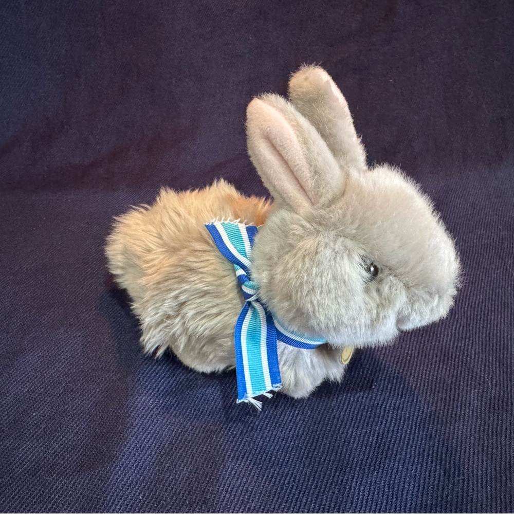Miyoni Tots By Aurora Baby Bunny Plush Grey Stuffed Animal Rabbit Easter